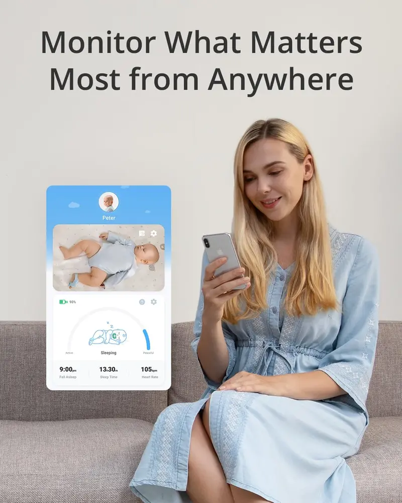 eufy Baby Smart Sock S320 Wearable Monitor – Pulse Oximetry + 2K HD Video Streaming for Infants