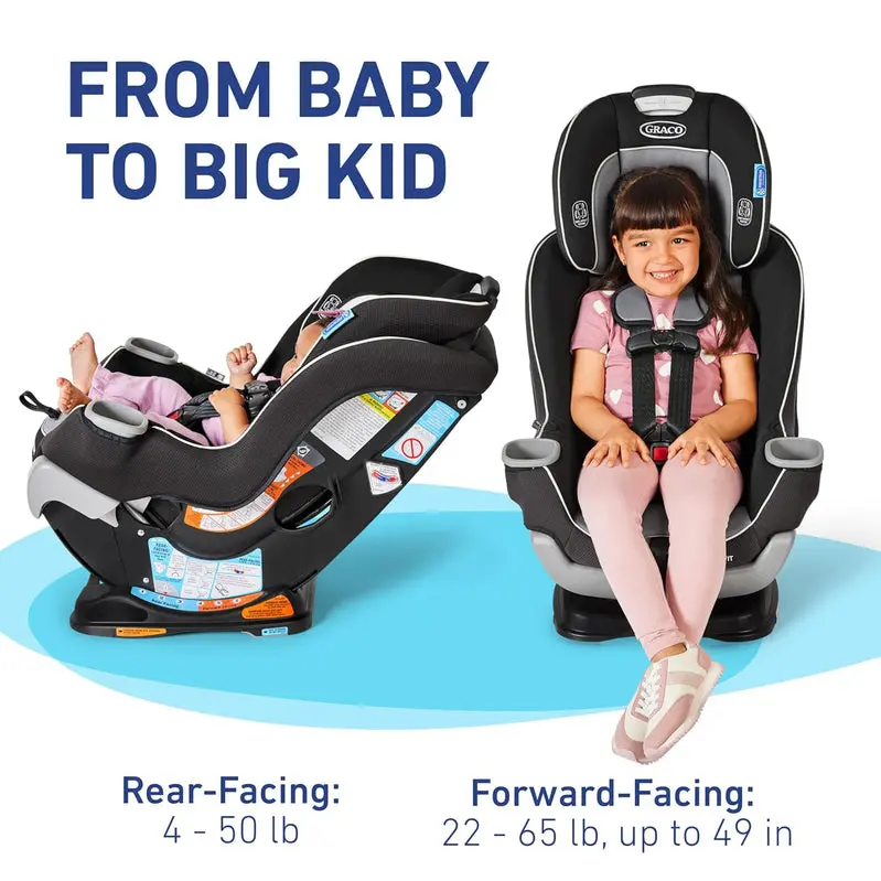 Extend2Fit Convertible Infant Car Seat – Rear-Facing to Forward-Facing Transition Seat with Adjustable Legroom Panel