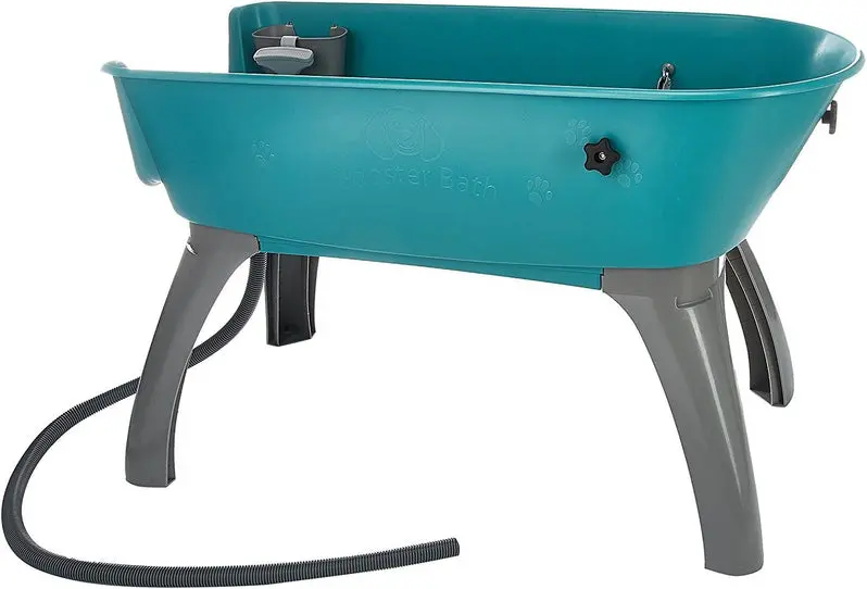 Extra-Large Elevated Pet Bathing Station – Ergonomic Blue Booster Design