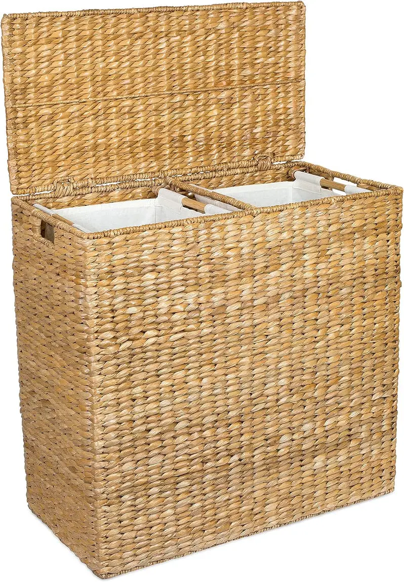 Extra-Large Split-Style Gift Basket – Elegant Lined Presentation Container for Special Occasions
