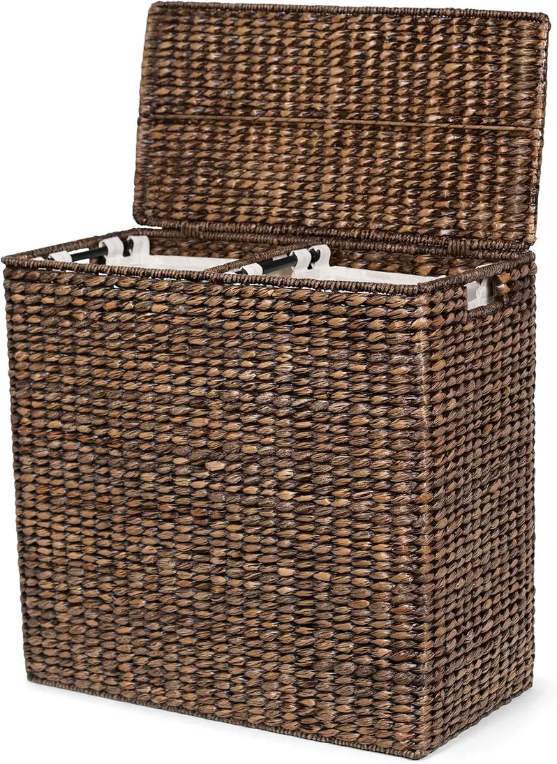 Extra-Large Split-Style Gift Basket – Elegant Lined Presentation Container for Special Occasions