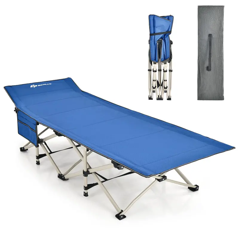 Extra-Wide Reinforced Camping Cot – 28.5-Inch Wide, 882 LB Support Capacity