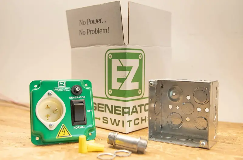 EZ Manual Generator Transfer Switch – 15-Amp, 125-Volt Green-Rated Device for Residential Backup Power Systems