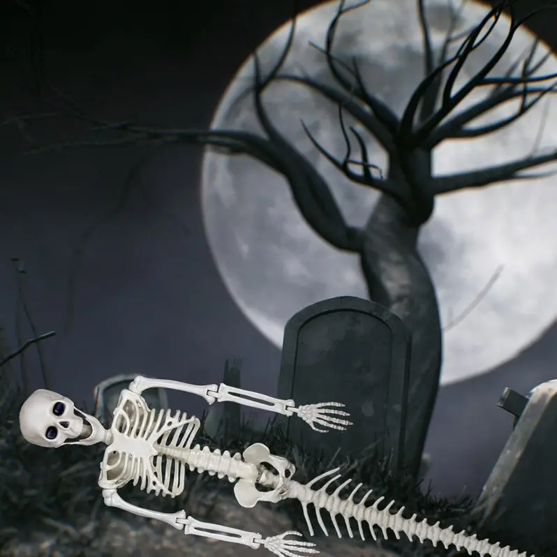 Fantasy-Themed Plastic Bone Decor: Ghost, Skull & Mermaid Designs