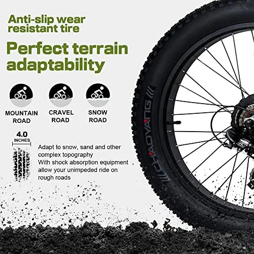 Fat-Tire E-Bike – 750W Aluminum-Framed Electric Bicycle with Front Suspension and 48V Battery