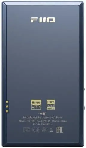 FiiO M21 Hi-Res Music Player — Android 13, Snapdragon 680, Dual DAC, Blue-Black Finish
