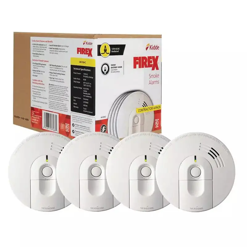Firex Hardwired Interconnected Smoke Alarms — 4-Unit Safety Bundle