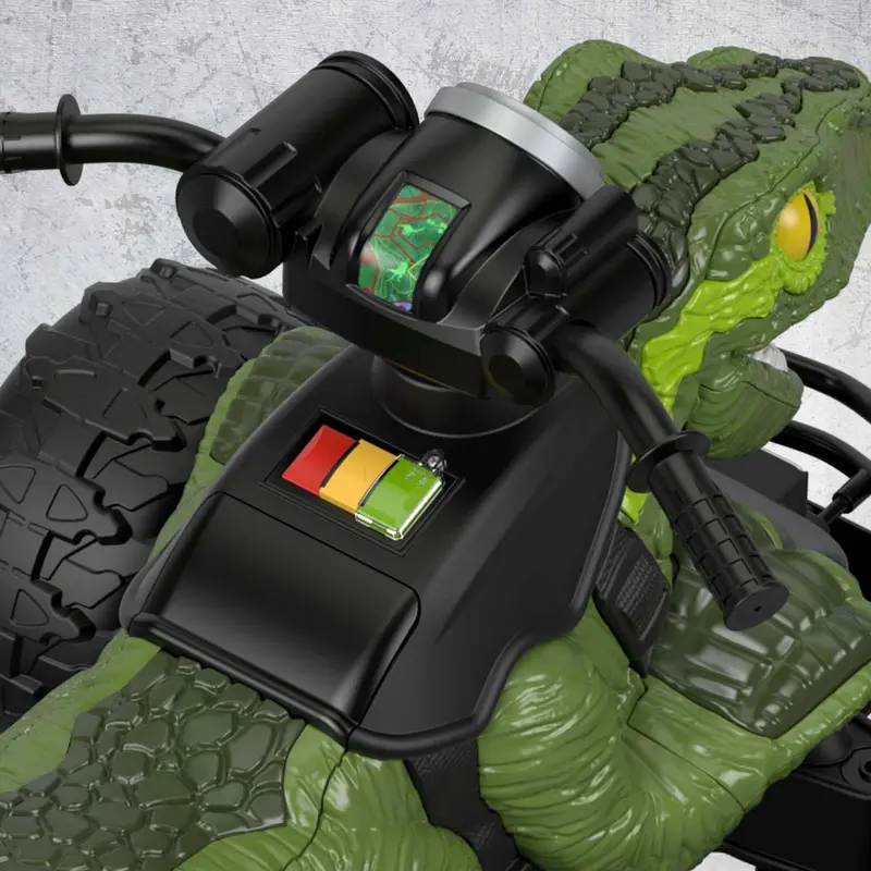 Fisher-Price Power Wheels Jurassic World Dino Racer ATV – 6 MPH Ride-On with Dinosaur-Themed Design