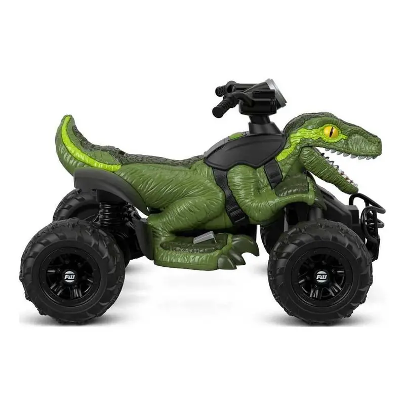 Fisher-Price Power Wheels Jurassic World Dino Racer ATV – 6 MPH Ride-On with Dinosaur-Themed Design