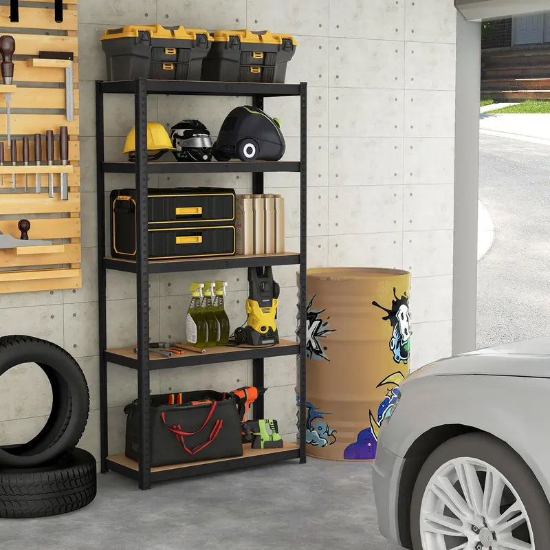 Five-Tier Heavy-Duty Garage Shelving Unit – Adjustable, Multi-Purpose Storage System