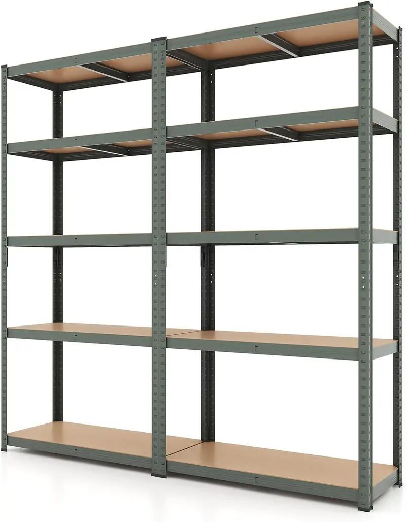 Five-Tier Heavy-Duty Garage Shelving Unit – Adjustable, Multi-Purpose Storage System