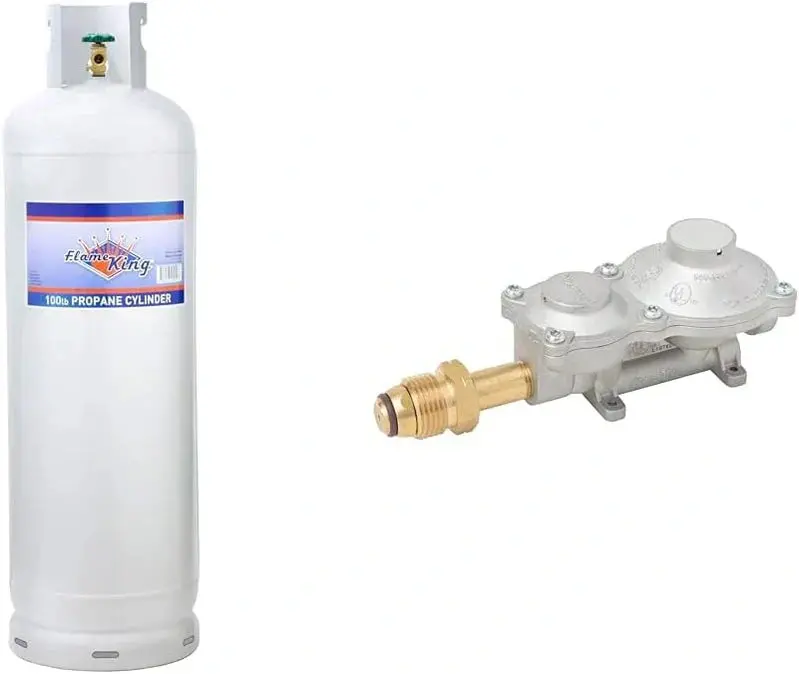 Flame King Steel Propane Cylinder Tank – POL Valve & Protective Collar for Grills, Fireplaces & Dryers
