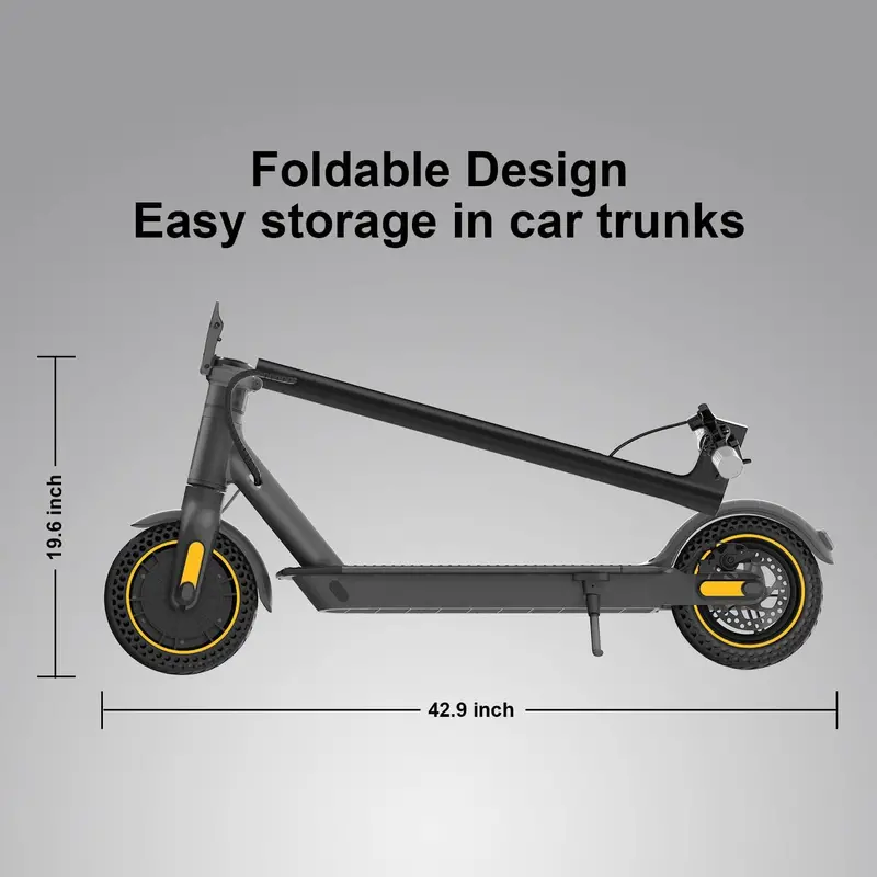 Foldable Electric Scooter for Adults – 500W Motor, 10" Solid Tires, 19 MPH
