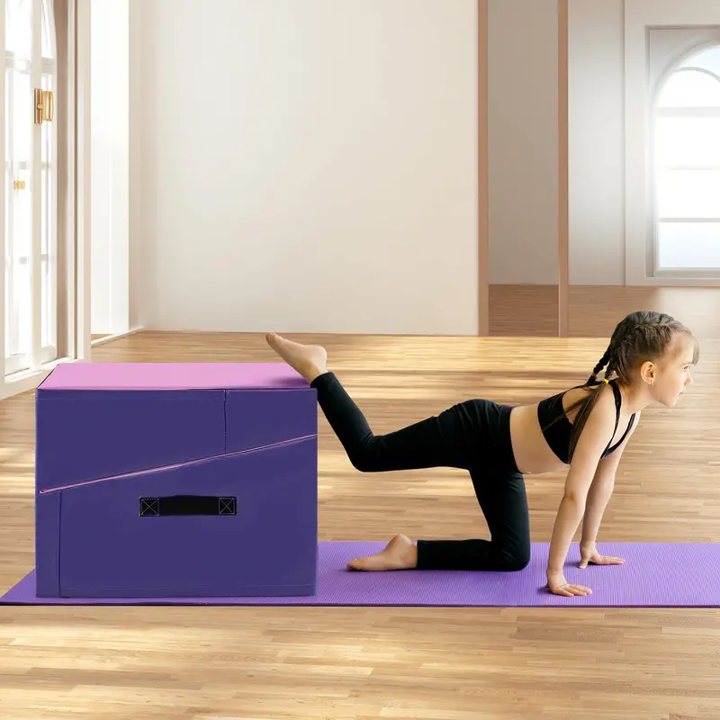 Foldable Incline Gymnastics Mat — Non-Slip EPE Foam Training Pad with Carry Handle