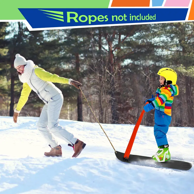 Foldable Winter Ski Scooter with Ergonomic Handlebars for Smooth Gliding on Snow and Ice