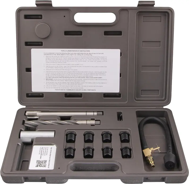Ford Triton Spark Plug Thread Repair Kit – Foolproof 38900 Two-Valve Engine Rebuild Tool Set for Precision Cylinder Head Restoration