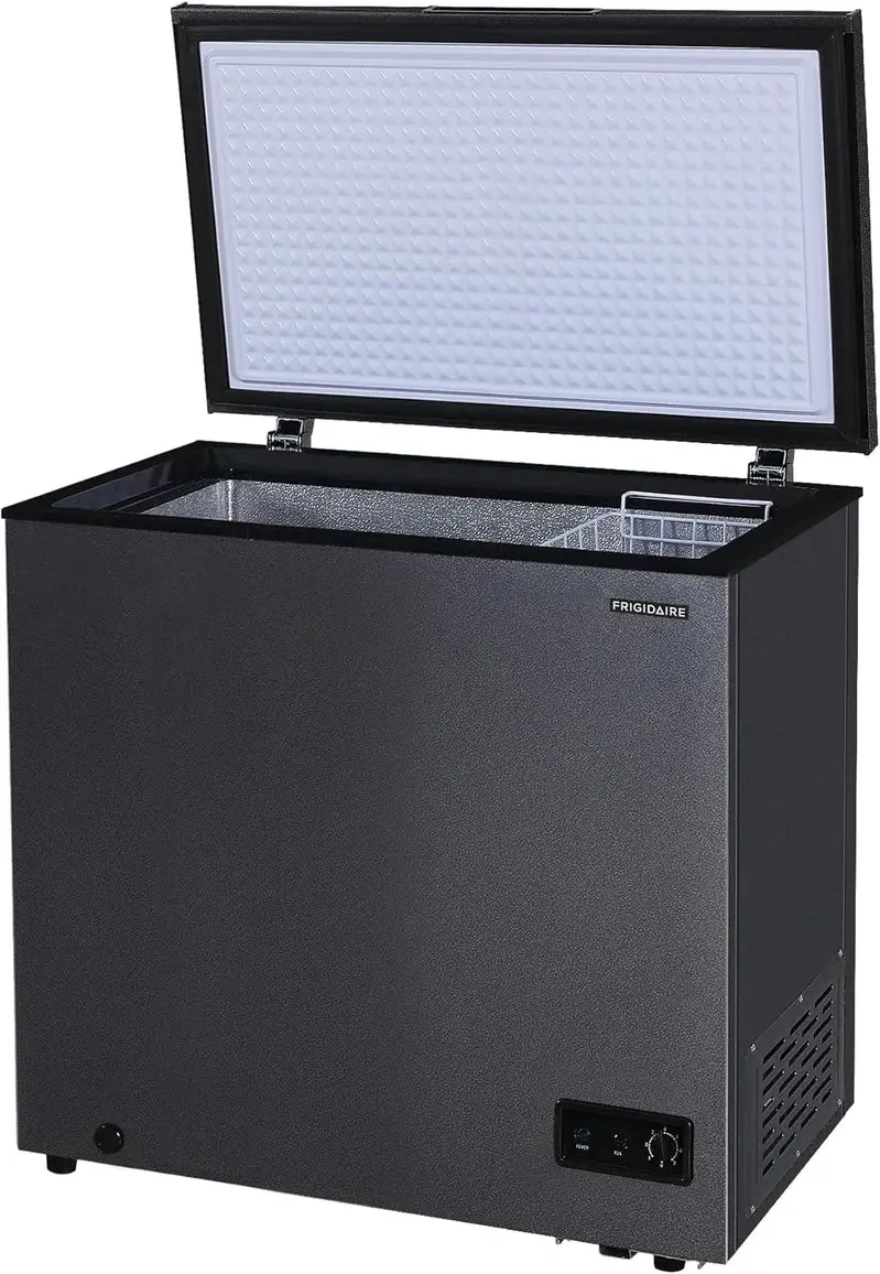 Frigidaire 7 cu. ft. Chest Freezer – Granita Finish, Manual Defrost, Adjustable Thermostat & Removable Basket