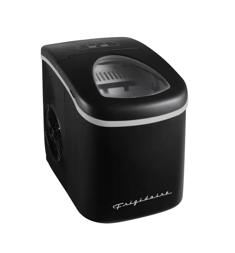 Frigidaire EFIC128 26 lb Portable Ice Maker – Retro-Style Black Design