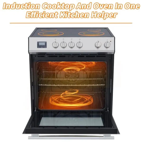 Front-Control Electric Range – 5-Burner Cooktop, 6 Power Levels, 5.0 cu. ft. Oven, Stainless Steel