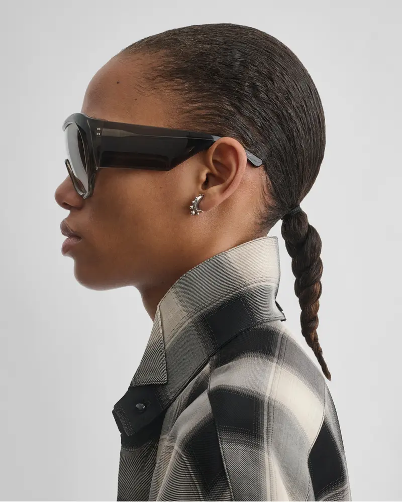 Fumé Acetate Bombé Sunglasses With Brown Gradient Lenses