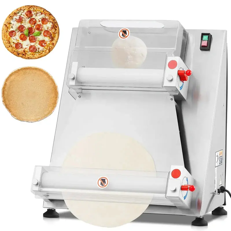 Garvee Automatic Pizza Dough Sheeter – 16-Inch Stainless Steel Roller for Pasta, Noodles, and Bread Dough