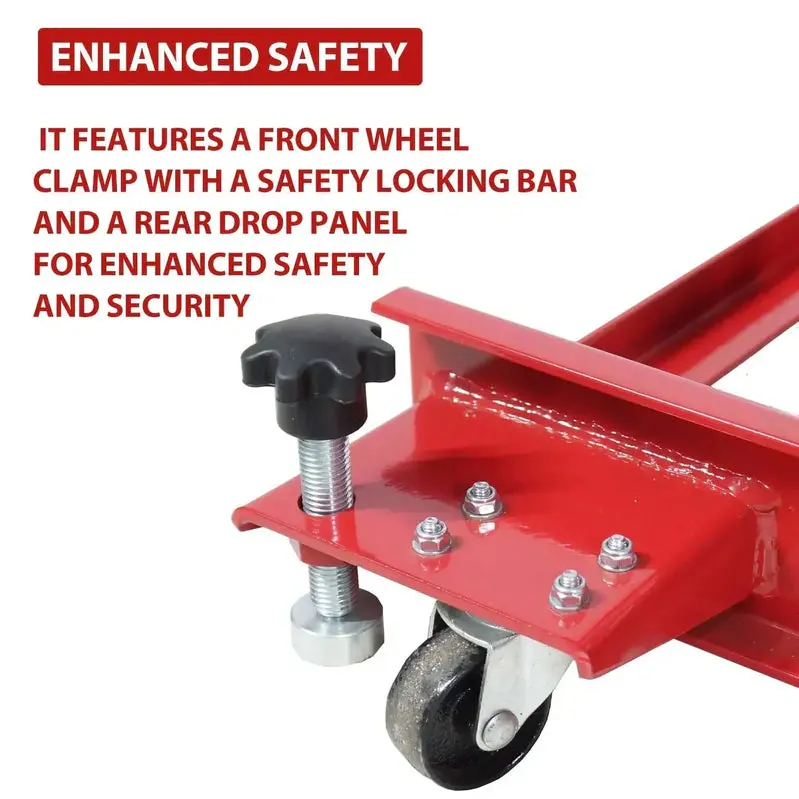 Garvee Hydraulic Motorcycle Lift – 1000-Pound Capacity Workshop Hoist with Reinforced Jack Stand Stability