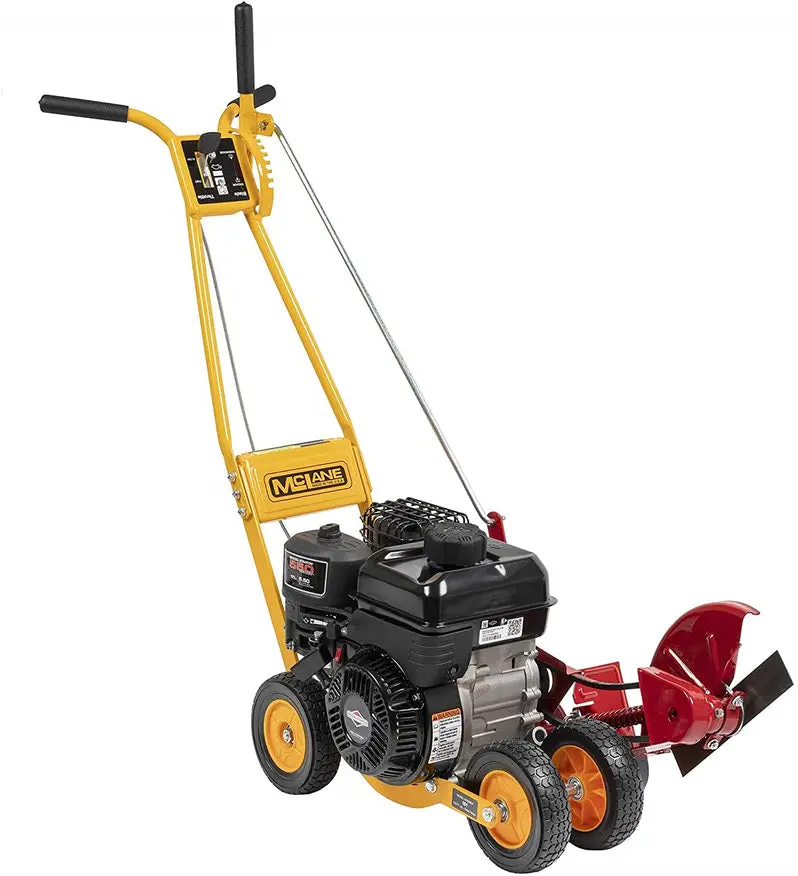 Gas-Powered Lawn Edger Featuring a 5.5 HP Briggs & Stratton Engine and 7-Inch All-Terrain Wheels