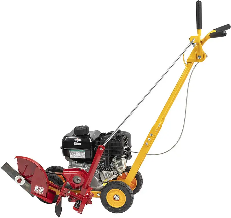Gas-Powered Lawn Edger Featuring a 5.5 HP Briggs & Stratton Engine and 7-Inch All-Terrain Wheels