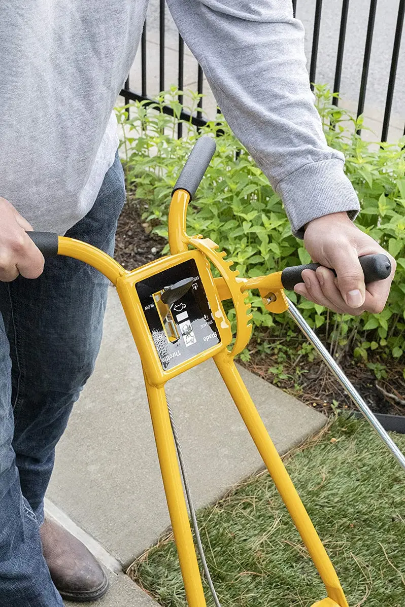Gas-Powered Lawn Edger Featuring a 5.5 HP Briggs & Stratton Engine and 7-Inch All-Terrain Wheels