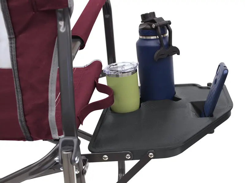 GCI Outdoor Freestyle Rocker XL Folding Rocking Chair — 250-Lb Capacity, Integrated Side Table