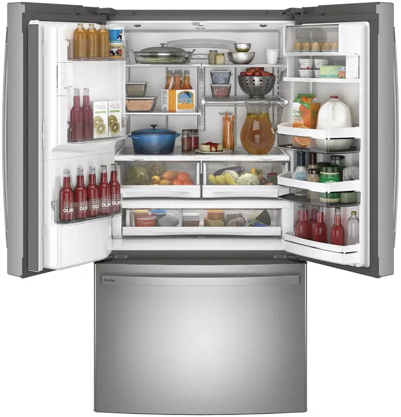 GE Profile French-Door Refrigerator – 27.7 Cu. Ft., Fingerprint-Resistant Exterior with Hands-Free AutoFill Dispenser