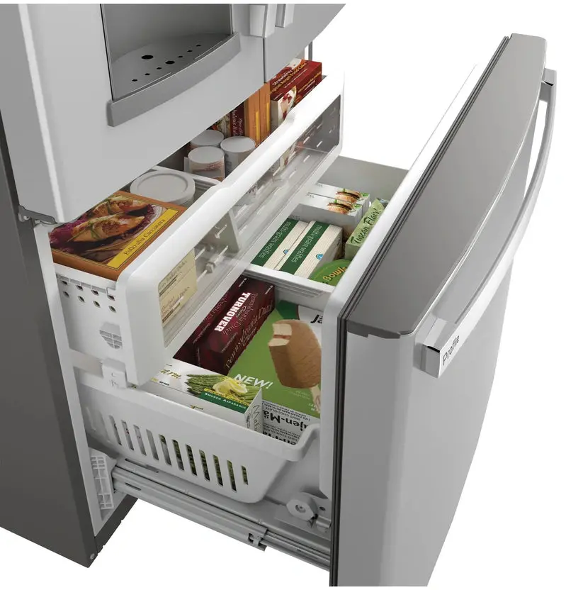 GE Profile French-Door Refrigerator – 27.7 Cu. Ft., Fingerprint-Resistant Exterior with Hands-Free AutoFill Dispenser