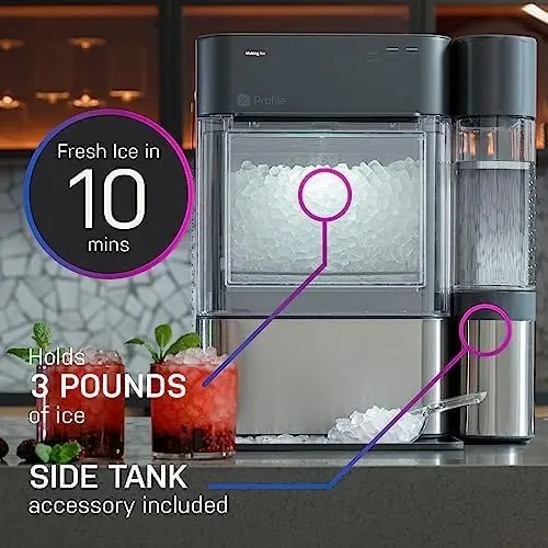 GE Profile Opal 2.0 XL Nugget Ice Maker – WiFi-Enabled, 38 lbs Daily Output, 1-Gallon Tank, Stainless Steel