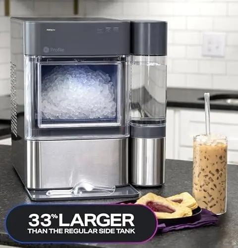 GE Profile Opal 2.0 XL Nugget Ice Maker – WiFi-Enabled, 38 lbs Daily Output, 1-Gallon Tank, Stainless Steel