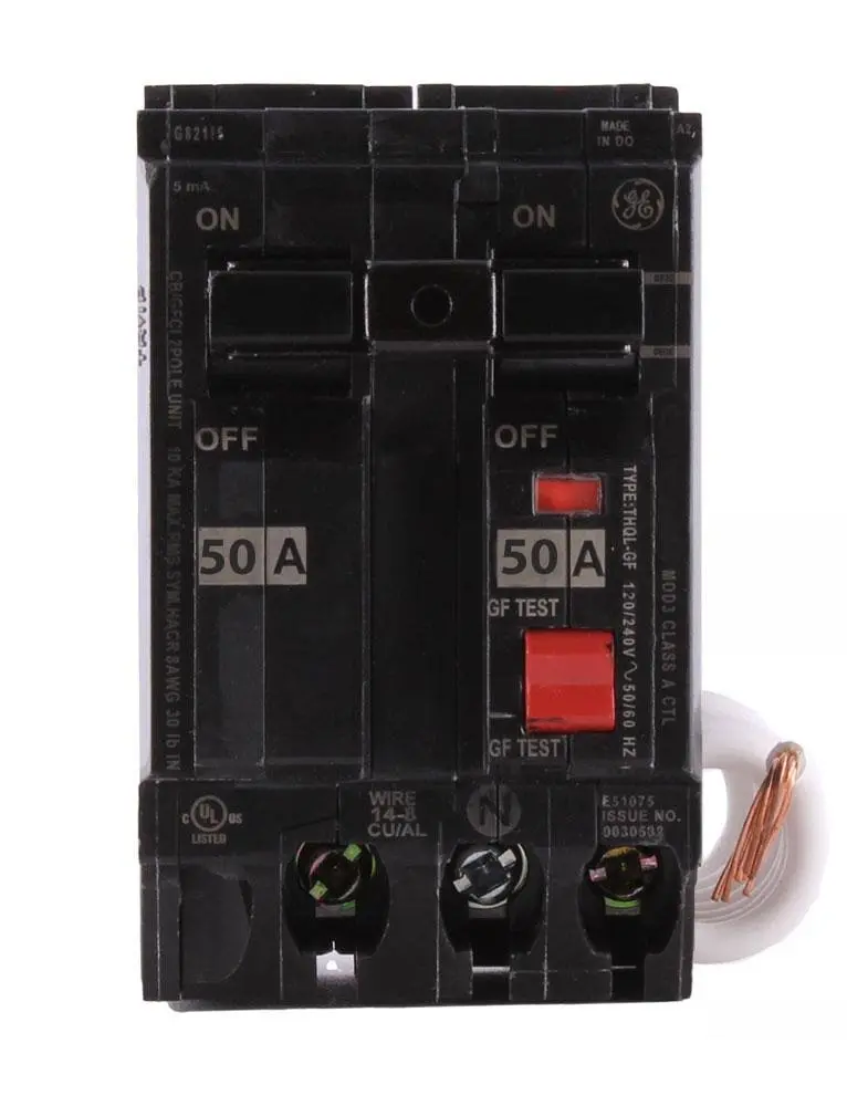 GE THQL2150GF1 Q-Line 150-Amp Ground Fault Circuit Breaker – Molded Case