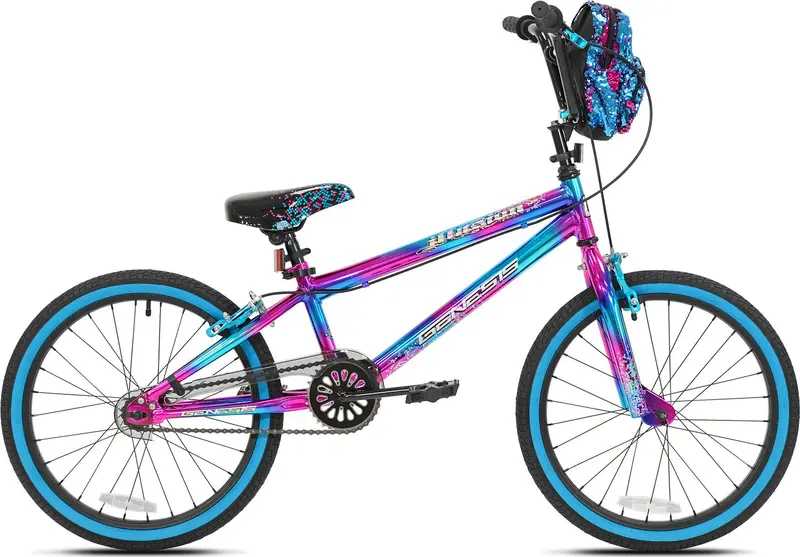 Genesis Illusion Girls' Bike – Stylish 20-Inch Blue/Purple Model Featuring Kid-Optimized Geometry and Consistent Braking Performance 2