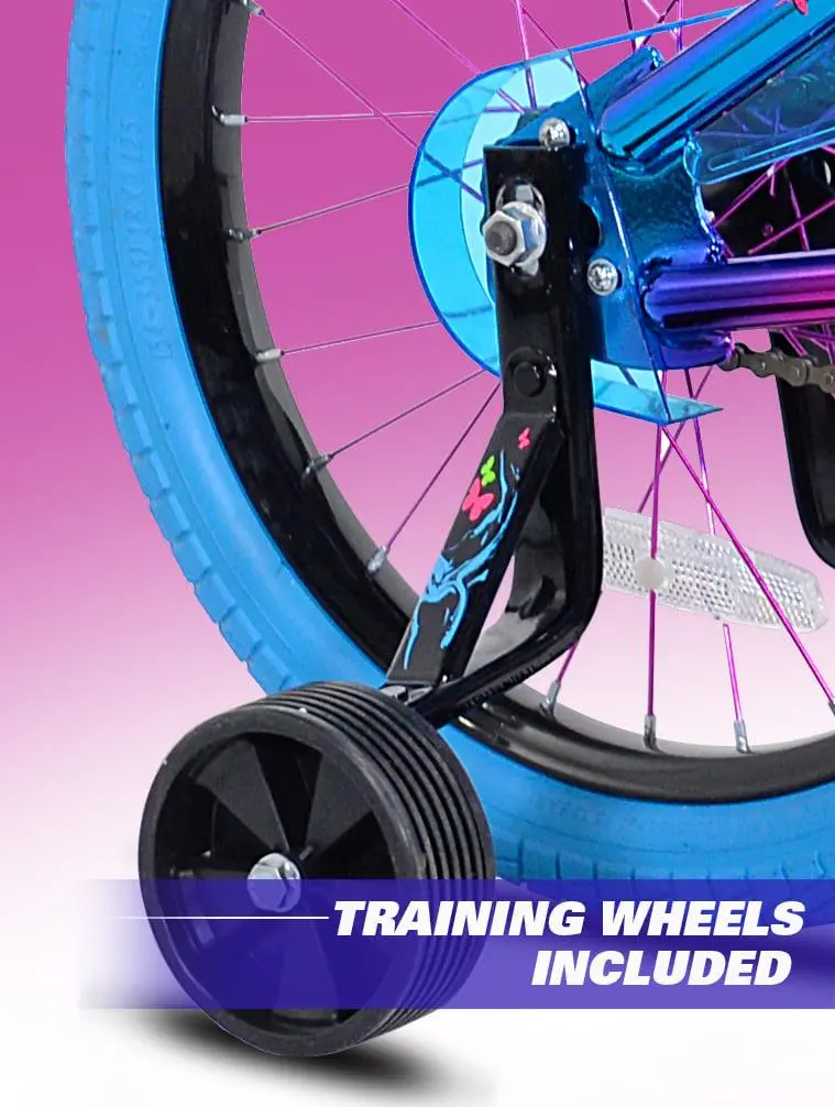 Genesis Illusion Youth Bike – 18-Inch Girls' Model in Blue and Purple with Smooth Shifting Gears and Responsive Stopping Power