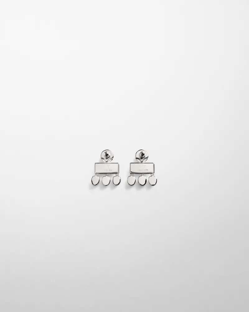 Geometric Mini Chandelier Earrings In Sterling Silver 2