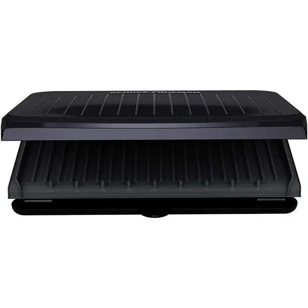 George Foreman 9-Serving Indoor Grill & Panini Press — Gunmetal Grey Compact Cooking Appliance