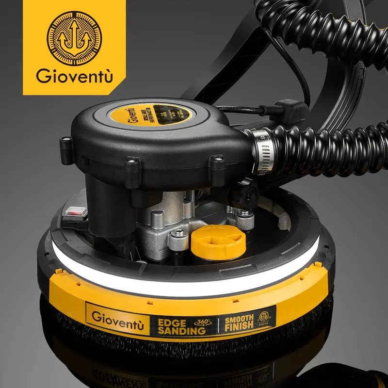 Giovent Electric Ceiling Sander with Vacuum Integration – Drywall Sanding Tool for Dust-Free Finishing