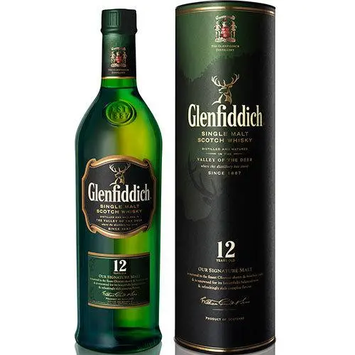 Glenfiddich 12-Year-Old Single Malt Scotch – 750ml Signature Speyside Whisky