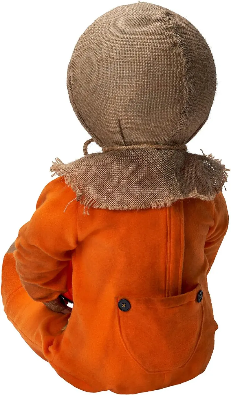 Glow-in-the-Dark Animated Sitting Sam Doll for Indoor and Outdoor Halloween Displays