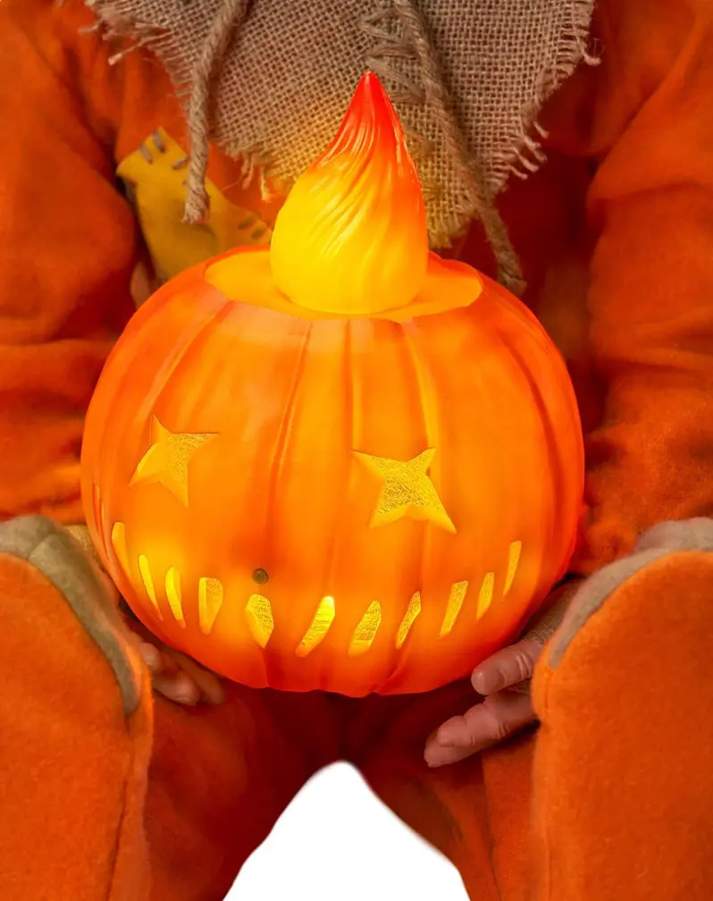 Glow-in-the-Dark Animated Sitting Sam Doll for Indoor and Outdoor Halloween Displays