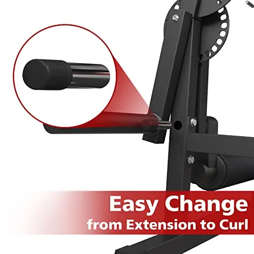 GMWD Lower Body Strength Trainer – Adjustable Leg Extension and Curl Machine for Home or Garage Use
