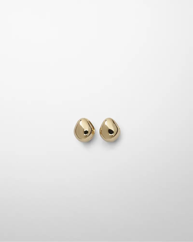 Gold-Plated Sterling Silver Pebble Stud Earrings