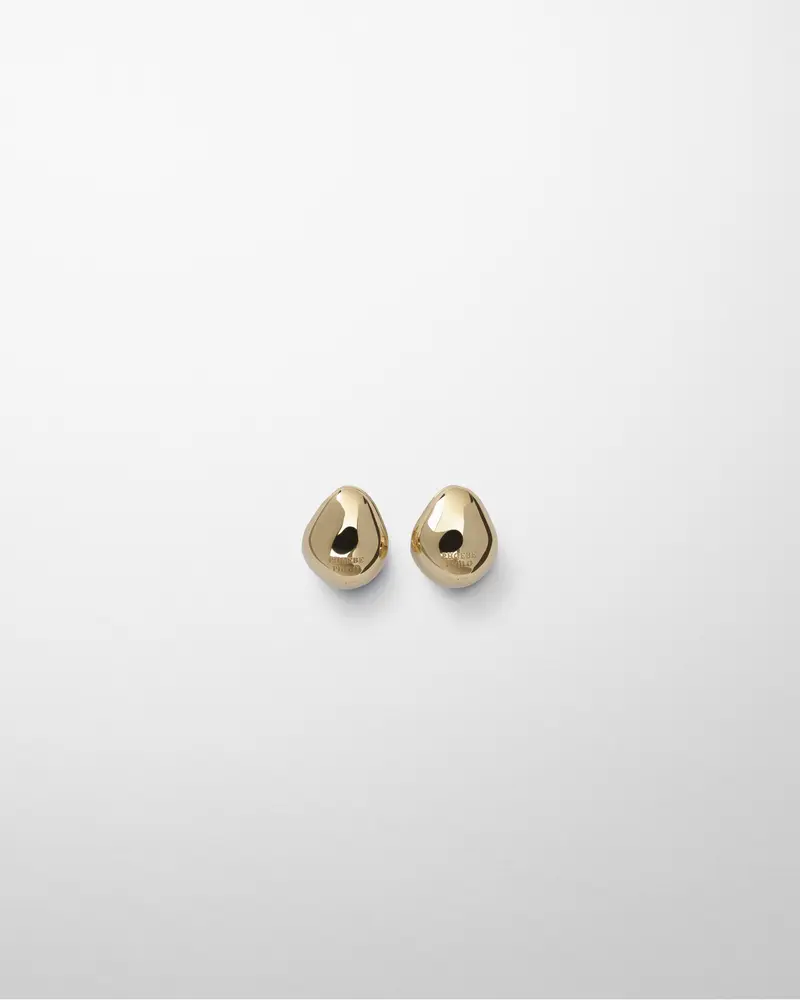Gold-Plated Sterling Silver Pebble Stud Earrings 2