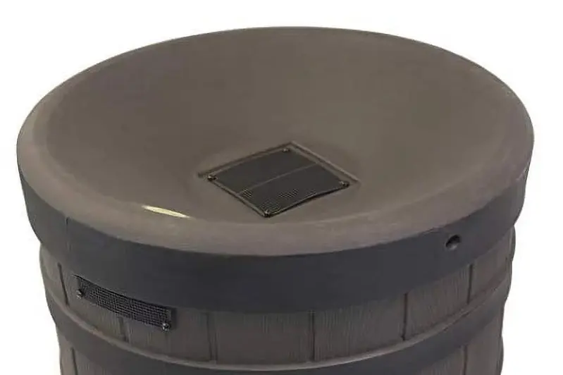 Good Ideas Rain Wizard Rain Barrel – American Oak Style with Darkened Ribs, Eco-Friendly Water Collection