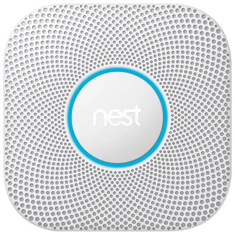 Google Nest Protect 2nd Gen Wired Smoke and Carbon Monoxide Detector with Voice Alerts & Mobile Notifications