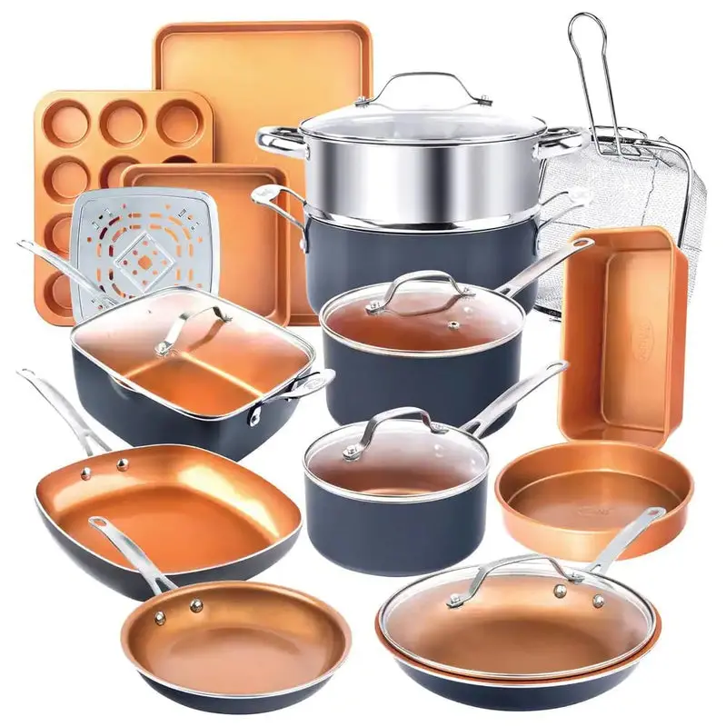 Gotham Steel 20-Piece Graphite Nonstick Cookware and Bakeware Set
