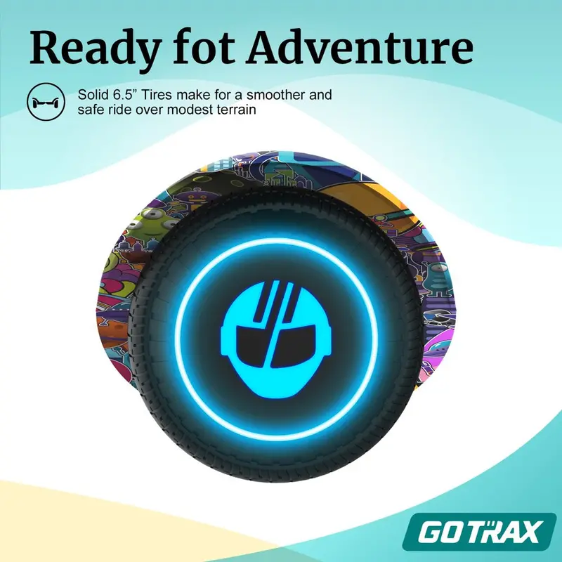 Gotrax EDGE Hoverboard – UL2272 Certified Self-Balancing Scooter with 6.5-Inch LED Wheels & Dual 200W Motors